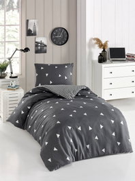 L'essentiel linge de maison Juego de funda nórdica Üçgen - Gris